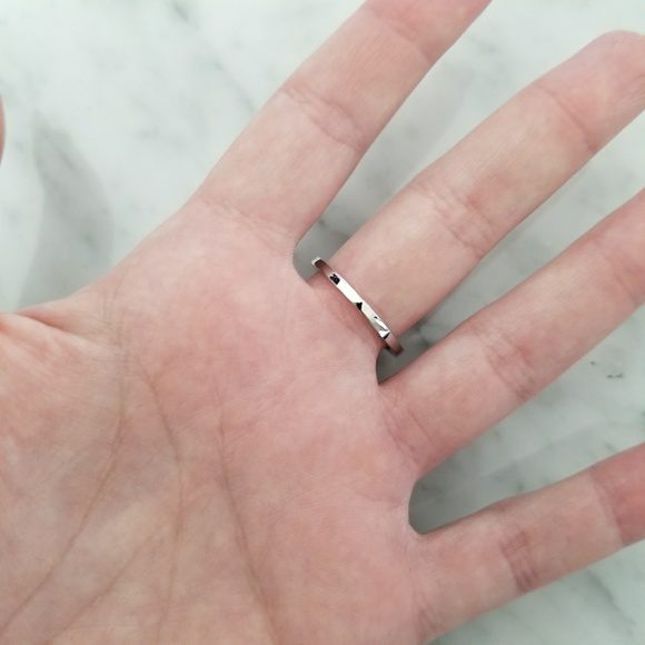 CZ Heart Diamond Ring Sz 9 - Picture 4 of 6